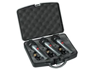 Wharfedale DM5S3 Super Cardioid Dynamic Microphone 3 pack in case