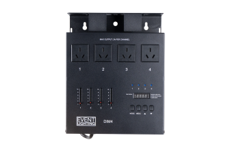 DIM4 - Dmx Dimmer / switch 4 channel, 8 amp total, 3A max per channel