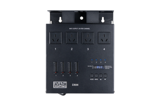 DIM4 - Dmx Dimmer / switch 4 channel, 8 amp total, 3A max per channel