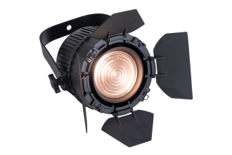 F2X48 - 2 x 48W CW and WW LED Fresnel with 20 - 50 deg Zoom and barn doors included